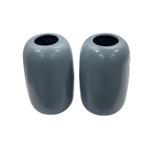 Room Essentials - Blue Ceramic Pill Decorative Modern Minimalist Vases Set of 2